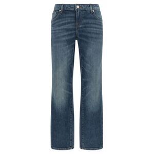 7 For All Mankind Blue Cotton Tapered Women's Jeans